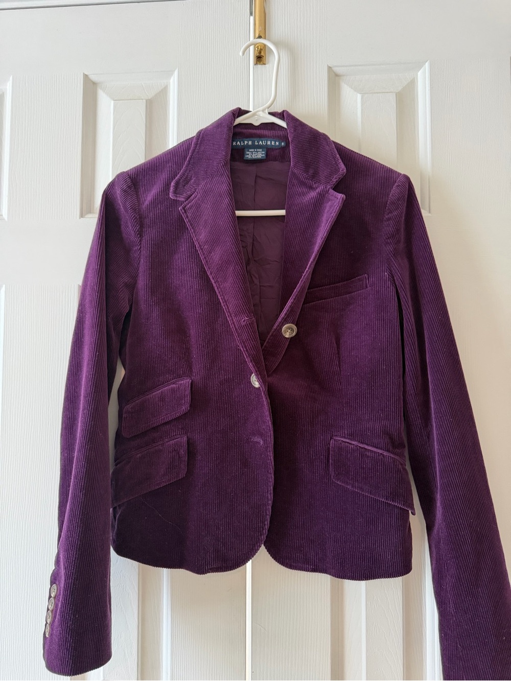 Ralph Lauren Plum Corduroy Blazer - Picture 1 of 4